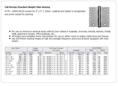 STANLEY #RDF179-3.5" DOOR HINGE, RADIUSED, SATIN CHROME