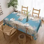 Beauty Plant Print Table Cloth Water Resistant Wipe Clean Table Cover Rectangle Tablecloth For Dining Table 137 X 183 Cm(54 X 72 In) For Kitchen Dinner Picnic Outdoor Party