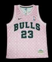 CHICAGO BULLS PINK MICHAEL JORDAN 23 JERSEY SIZE 5XL