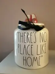RAE DUNN Wizard Of Oz "THERE'S NO PLACE LIKE HOME" Canister Dorothy & Slippers