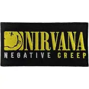 NIRVANA NEGATIVE CREEP STRIP WOVEN SEW/IRON ON PATCH OFFICIALLY LICENSED