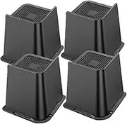 COHEALI 4pcs Table Riser Blocks Non Slip Couch Lifters for Sofa Chair Cabinet Durable Furniture Elevators for Extra Storage Space Easy Installation