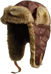 [Kakadu Traders Australia] Kakadu Original - Made in Australia - Pilot Aviator Hat Mock Rabbit Fur Trapper Hunting Cap