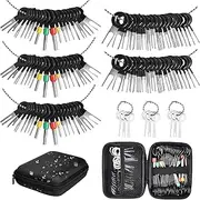 109pcs Terminal Removal Tool Kit Terminal Ejector Kit Depinning Key Tool Set Depinning Tool Electrical Connector Pin Removal Tool Kit for Auto Repair Key Removal Tools Universal with Protective Bag
