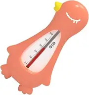GALPADA Multi-Function Bath Toy Thermometer Safe for Babies Round Design Coral Red for Shower Time