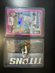 2023 Topps Chrome Clayton Keyshaw Lot Pink Refractor & Titans Insert
