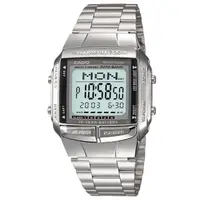 在飛比找momo購物網優惠-【CASIO 卡西歐】卡西歐多時區鬧鈴電子鋼帶錶(DB-36