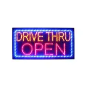 LED Drive Thru Sign for Business, Super Bright LED Open Sign for Fast Food, E...
