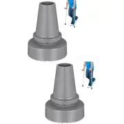 2 Pack Non-slip Rubber Pad Travel Crutch Tip Walking Stick Crutches Tips