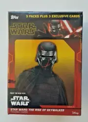 Star Wars The Rise Of Skywalker Value Box With 5 Packs And 3 Exclusive Cards