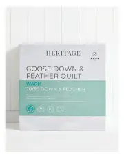 Heritage 70/30 Goose Down & Feather Quilt in White