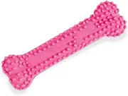 Nylabone Gentle Puppy Teething Dental Chew Toy Bone with Nubs & Ridges, Chicken Flavour, Pink, XS, for Puppies Up to 7 kg