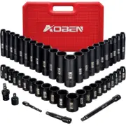 3/8-Inch Drive Impact Socket Set, 49 Pieces,6 Point (5/16" - 3/4", 8mm - 22mm...