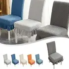 Dining Table Chair Cover Elastic High Quality Light Gray Orange Dark Gray