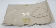 Vintage Pioneer Embroidered Linen Luncheon Napkin Placemat Set of 8 Brown Tan
