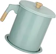 ASAKKURA Practical Stainless Steel Oil Strainer Pot Kitchen Grease Container with Fine Mesh Filter for Separation and Cooking Oil Reuse
