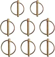 8 PCS Trailer Pin Lock for Farm Tractors Trucks Trailers Mowers,Lynch Pin with Ring,1/4 Inch Heavy Duty Lynch Pin Assortment,Tractor Pins and Clips,Round Carbon Steel Linch Pins,Trailer Gate Pin