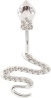 [FrEshn] Nose Ring Women Sexy Rhinestone Dangle Belly Button Chain Navel Piercing Ring Body Jewelry Waist Chain Button Puncture Jewelry Fake Nose Ring (Style : A7839)