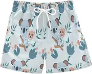 [RPLIFE] Boys' Swim Shorts & Trunks, Anti-Chafe Swim Trunks Boys 2T, Cute Koalas Blue