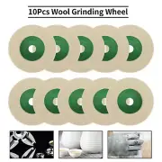 10Pcs 4'' Wool Felt Buffing Wheel Disc Pad Felt Buffing Grinding F Angle Grinder