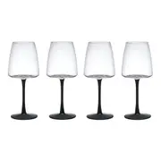 4pc Mikasa Palermo Crystal White Wine Glass Tableware Set, 400ml
