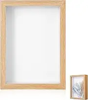 TOVINANNA Shadow Boxes Display Cases Farmhouse Picture Frame Desktop Photo Frames Memory Display Case Decorative Photo Frame Cd Frame Display Case Small Wood Frame A4 Decorate Acrylic Wooden