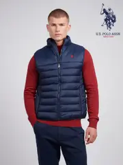 U.S. Polo Assn. Mens Panelled Quilted Gilet (AD5191) | $196