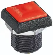 Apem PUSH BUTTON SWITCH 200mA Momentary SPST Solder Terminal, Square RED