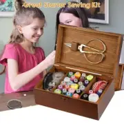 Wooden Sewing Kit Sewing Boxes Organizer with Accessories Kit Sewing Kit Baskets