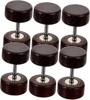 [FRCOLOR] 6Pcs Dumbbell Fake Gauge Earrings for Men Stylish Flat Back Ear Piercing Studs Comfortable and Ear Jewelry for Any Occasion