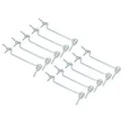 4" Barn Door Latch, 10Pcs Carbon Steel Sliding Door Cabin Hook Eye Latch Lock