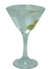 Display Fake Food Prop Classic Martini With 2 Olives