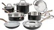 [Cuisinart] 11-Piece Matte Black Elegance Cookware Set