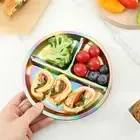 Reusable Portion Control Plate Dazzling Salad Barbecue Plate Lunch