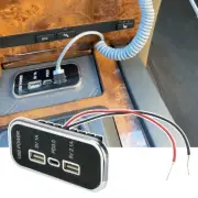 12V 3-Port Type-C USB PD Car Charger Socket Power Adapter for Cars Ships RVs- (for: MG)