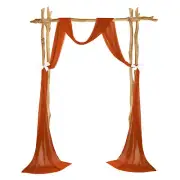 Wedding Arch Draping Fabric, 2 Panels 20 FT Backdrop Curtains, Caramel