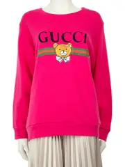 Kai x Gucci Pink Teddy Bear Print Sweatshirt