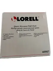 Lorell Wall Clock, 9", Arabic Numerals, White Dial/Black Frame (LLR60987)