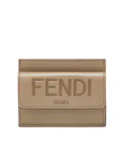 Fendi Card Holder in Grey Leather