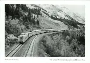 *Postcard-"Train Traverses The Avalanche Area" *Railway-Maria Pass {G281
