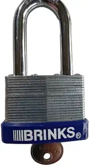 BRINKS BORON STEEL 162-52091 Keyed Padlock Laminated Steel 50mm High ST Security