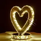 New 24W Heart-shaped LED Crystal Table Lights Bedside Lamp Wedding Table Lamp