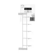 2PK Over The Door Hook Hanger Organizer For Coat Towel Bag Robe 5 Hooks White