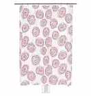 Carnation Home Designs Shower Curtain Lucerne Fabric Flocking 70x72 White/Red