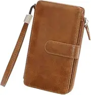 [Stsmcl] Wallet Zip Clutch Bag Retro Bag New Men's Wallet (Color : Yellow)