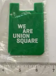 We Are Union Square; Mobile Phone Card Holder Green Adhesive Back