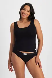 Jockey Comfort Classics Bamboo Bikini 2PK - Black, Size: 10