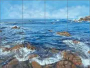 Ceramic Tile Mural Backsplash Kuczer Pacific Ocean Seascape Art OKA009