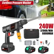240W Cordless Pressure Washer Gun Portable Power Washer w/ Nozzle & 48V Battery