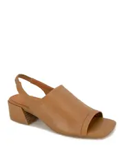 Gentle Souls by Kenneth Cole Women's Penny Square Toe Block Heel Slingback Sandals